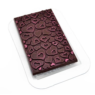 форма пластиковая плитка в сердечках